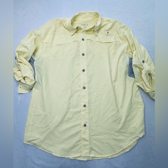 Reel Legends Other - Reel Legends Performance Outfitters Mariner II Yellow Button Up Mens Size‎ L